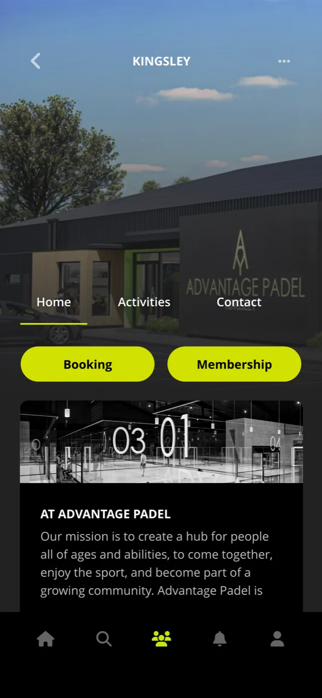 Advantage Padel app